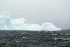 (020212-GSL03.jpg) ST.JOHN'S, NEWFOUNDLAND.  12FEB02  -- ICEBERGS --The Canadian Coast Guard ship, Sir Wilfred Grenfell, takes a closer look at an iceberg on the Labrador coast.The icebergs flow south on the Labrador Current towards Newfoundland from Baffin Bay and Greenland in the spring.While icebergs cause serious problems for fishermen and are a hazard to navigation they have the mixed blessing of being a major tourism attraction in Newfoundland. Photo by GREG LOCKE/PictureDesk International  --COPYRIGHT (C) 2000.--ONE TIME USE ONLY. NO ELECTRONIC ARCHIVING PERMITTED. NO THIRD PARTY DISTRIBUTION.