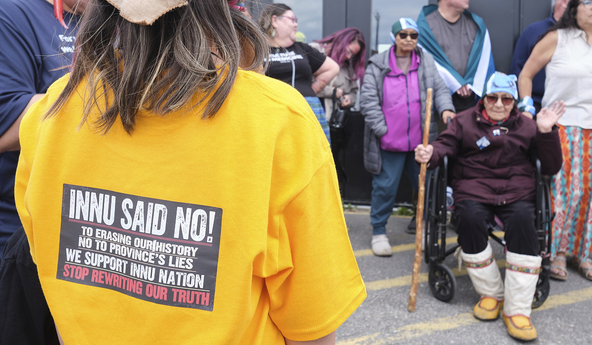Innu protest in Goose Bay, Labrador Photo by Greg Locke © 2026